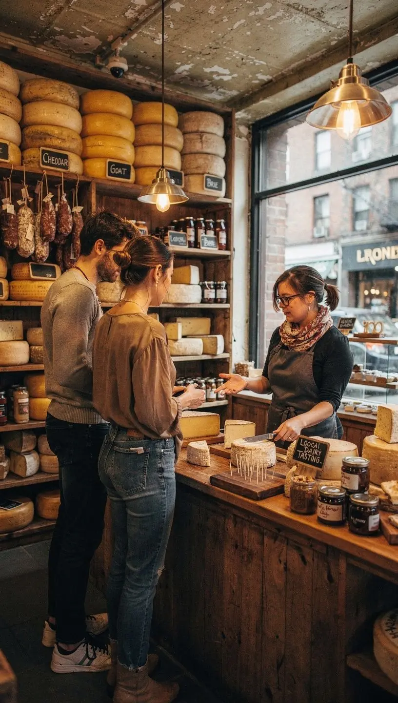 Продавец предлагает свежие фрукты и овощи на рынке.