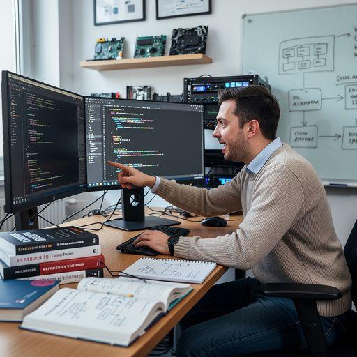 Инфографика, иллюстрирующая этапы обучения в IT